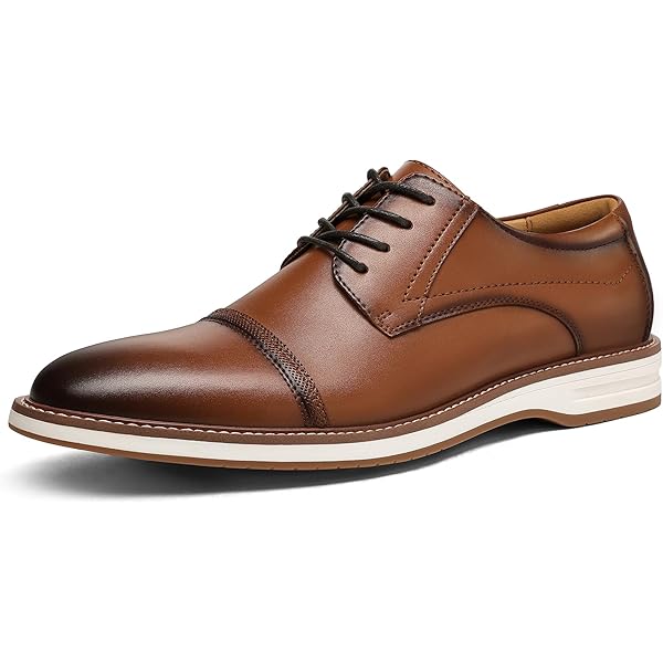 Amazon.com | Metrocharm MC125 Men's Cap Toe Lace Up Oxford Dress